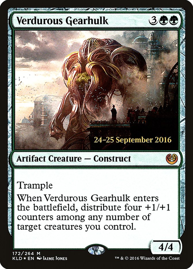 Verdurous Gearhulk [Kaladesh Prerelease Promos] MTG Single Magic: The Gathering | Red Claw Gaming