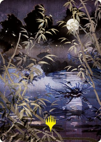 Swamp Art Card (Gold-Stamped Signature) [Kamigawa: Neon Dynasty Art Series] MTG Single Magic: The Gathering | Red Claw Gaming