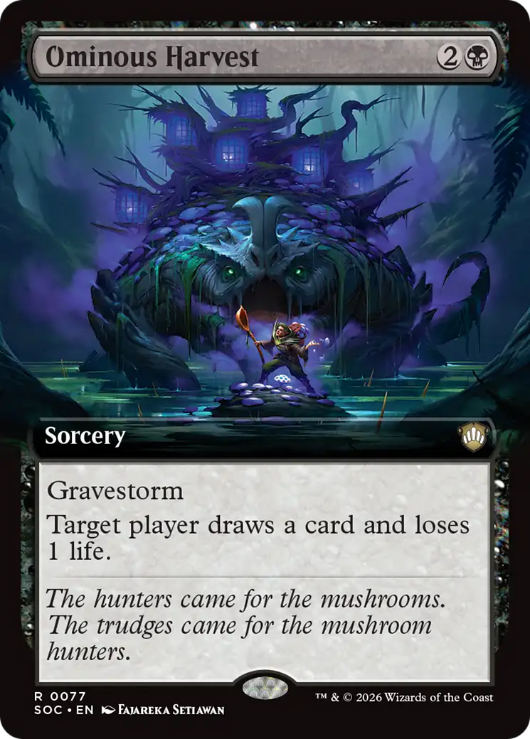 Ominous Harvest (Extended Art) [Secrets of Strixhaven Commander] MTG Single Magic: The Gathering | Red Claw Gaming
