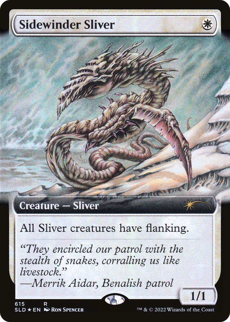 Sidewinder Sliver (Extended Art) [Secret Lair Drop Promos] MTG Single Magic: The Gathering | Red Claw Gaming