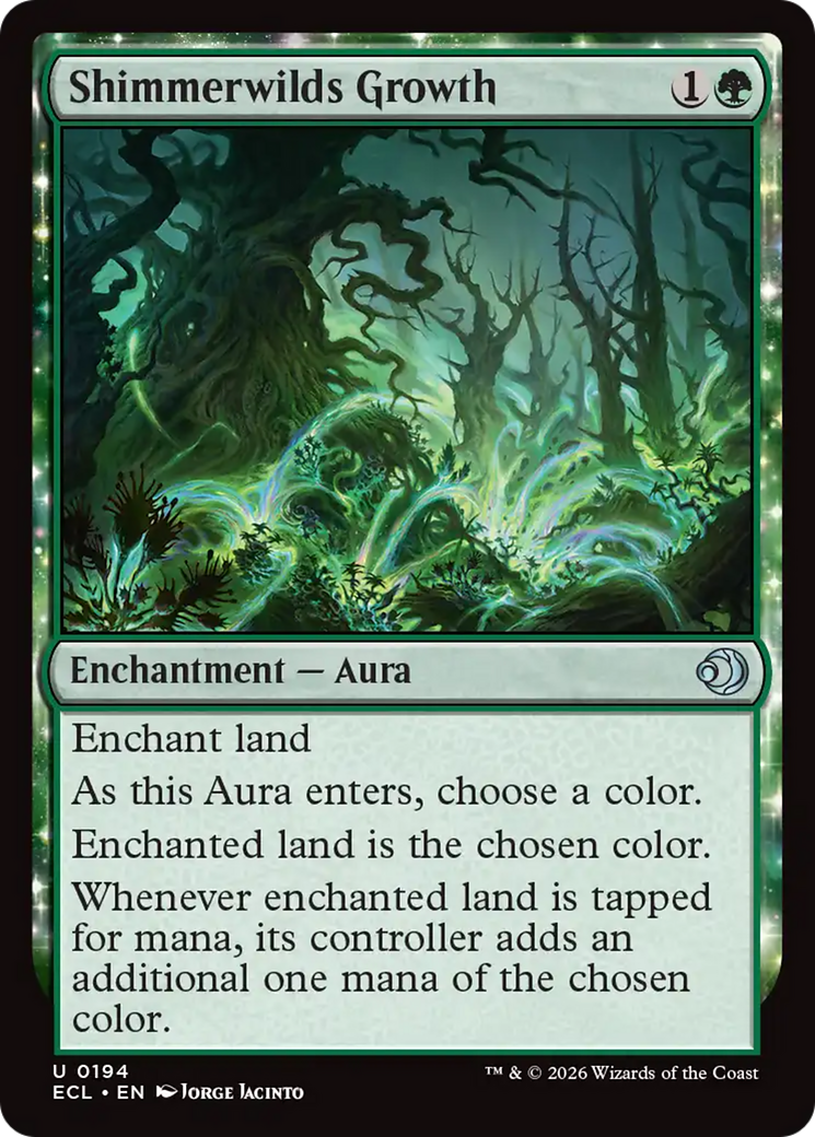Shimmerwilds Growth [Lorwyn Eclipsed] MTG Single Magic: The Gathering | Red Claw Gaming