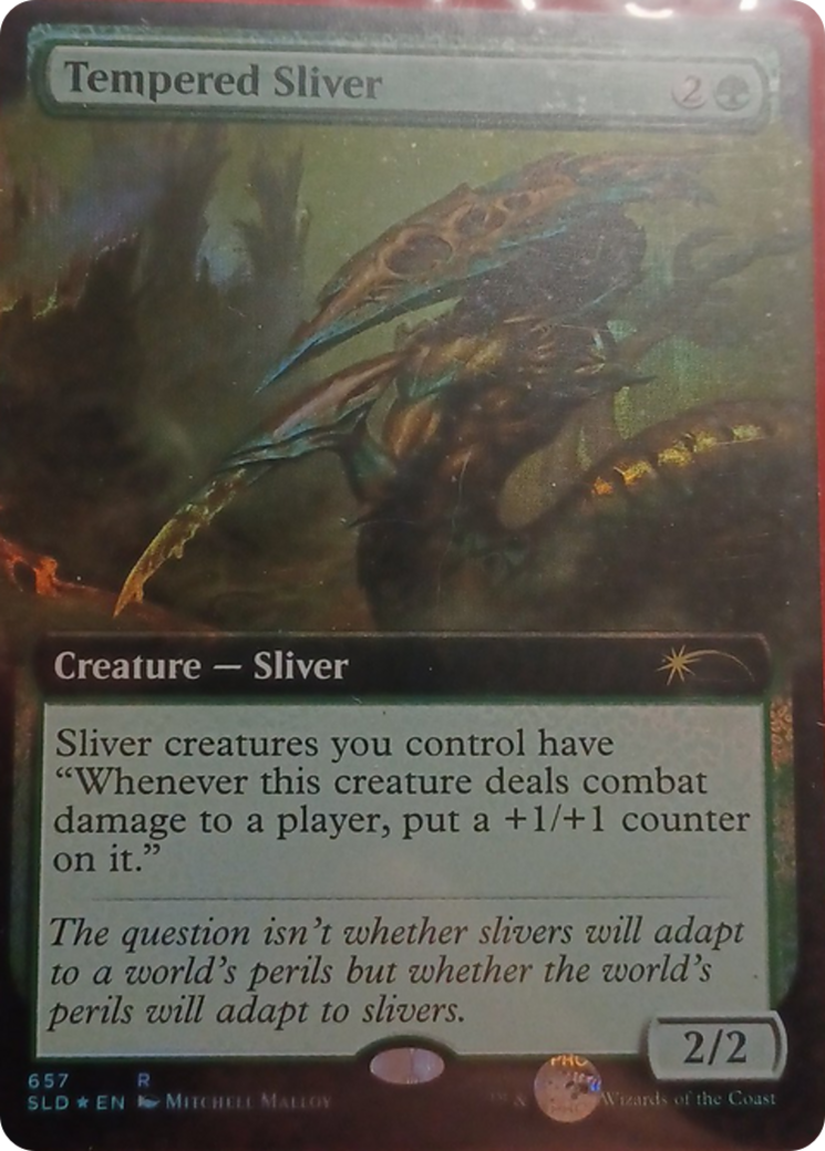 Tempered Sliver (Extended Art) [Secret Lair Drop Promos] MTG Single Magic: The Gathering | Red Claw Gaming