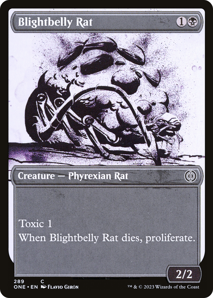 Blightbelly Rat (Showcase Ichor) [Phyrexia: All Will Be One] MTG Single Magic: The Gathering | Red Claw Gaming