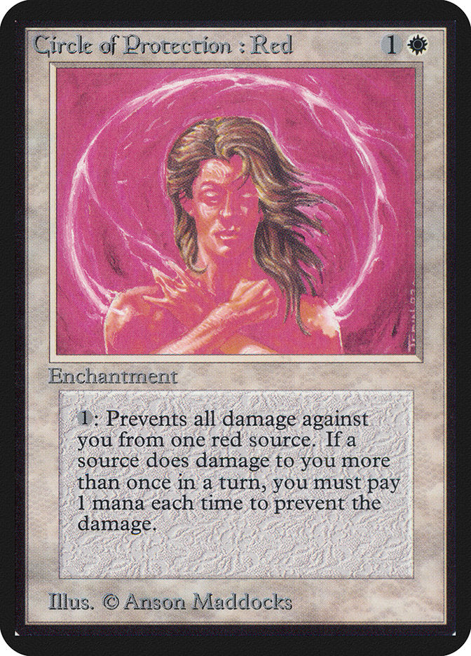 Circle of Protection: Red [Alpha Edition] MTG Single Magic: The Gathering | Red Claw Gaming