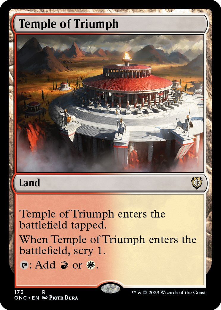 Temple of Triumph [Phyrexia: All Will Be One Commander] MTG Single Magic: The Gathering | Red Claw Gaming