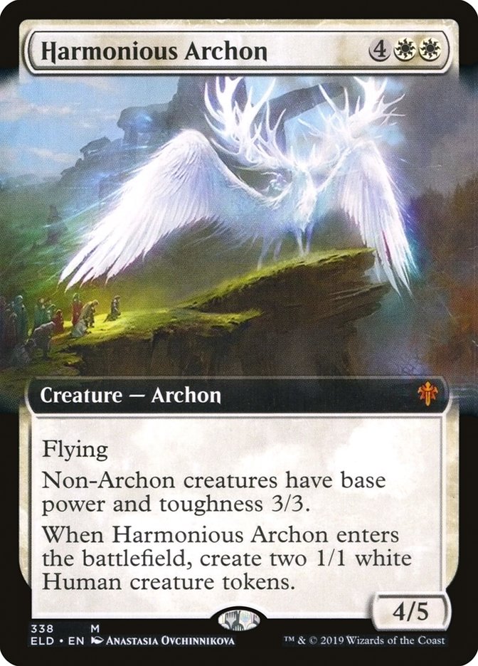 Harmonious Archon (Extended Art) [Throne of Eldraine] MTG Single Magic: The Gathering | Red Claw Gaming