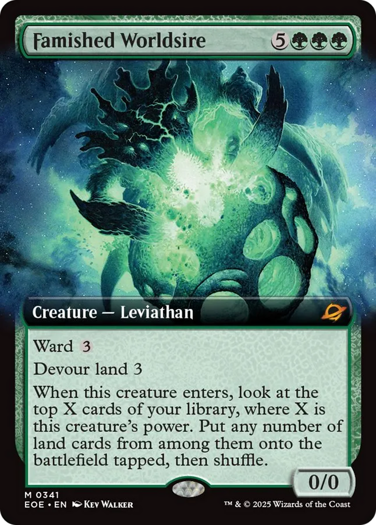 Famished Worldsire (Extended Art) [Edge of Eternities] MTG Single Magic: The Gathering | Red Claw Gaming