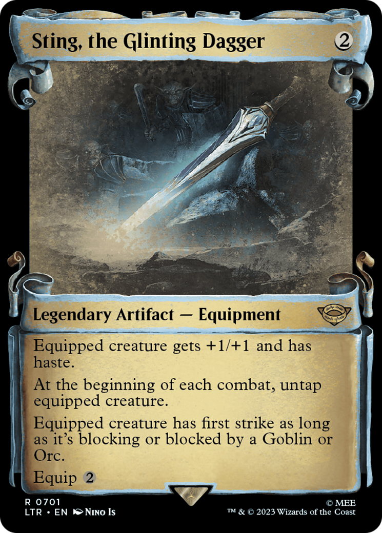 Sting, the Glinting Dagger [The Lord of the Rings: Tales of Middle-Earth Showcase Scrolls] MTG Single Magic: The Gathering | Red Claw Gaming