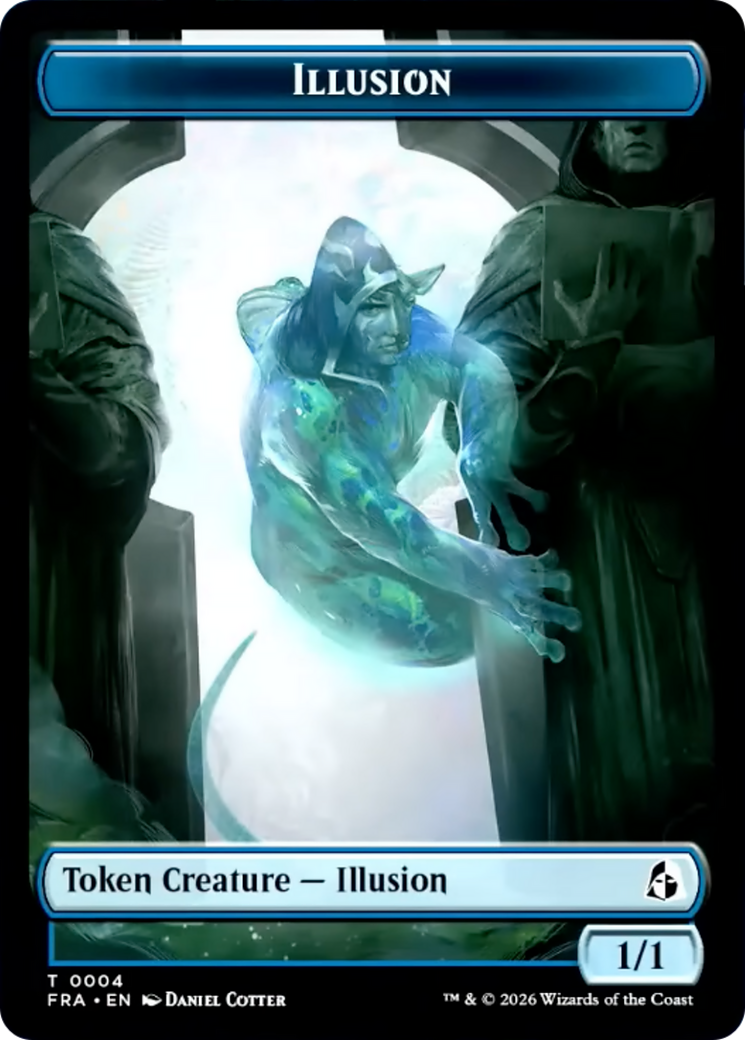 Illusion // Jace Double-Sided Token [Reality Fracture Tokens] | Red Claw Gaming