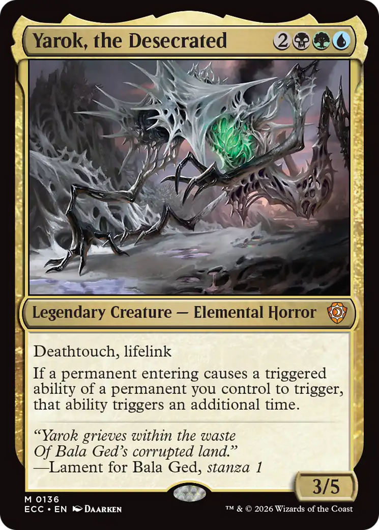 Yarok, the Desecrated [Lorwyn Eclipsed Commander] MTG Single Magic: The Gathering | Red Claw Gaming