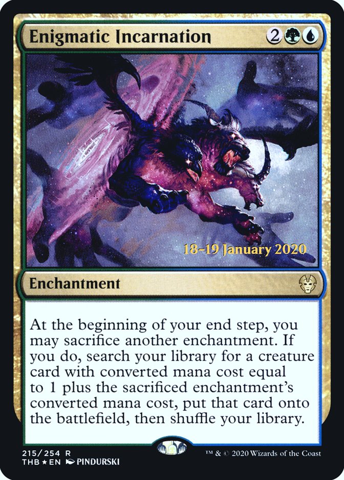 Enigmatic Incarnation [Theros Beyond Death Prerelease Promos] MTG Single Magic: The Gathering | Red Claw Gaming