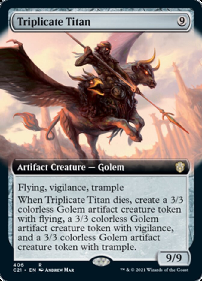 Triplicate Titan (Extended Art) [Commander 2021] MTG Single Magic: The Gathering | Red Claw Gaming