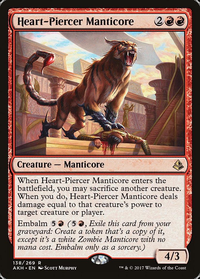 Heart-Piercer Manticore [Amonkhet] MTG Single Magic: The Gathering | Red Claw Gaming