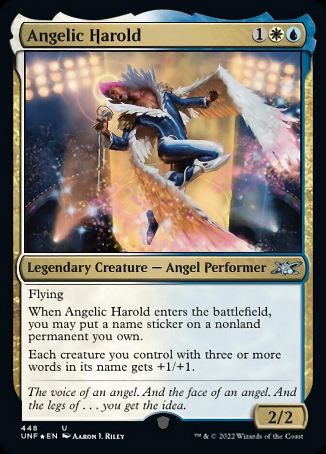 Angelic Harold (Galaxy Foil) [Unfinity] | Red Claw Gaming