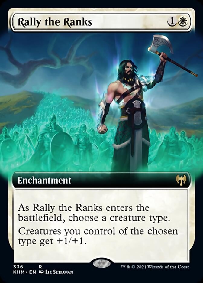 Rally the Ranks (Extended Art) [Kaldheim] MTG Single Magic: The Gathering | Red Claw Gaming
