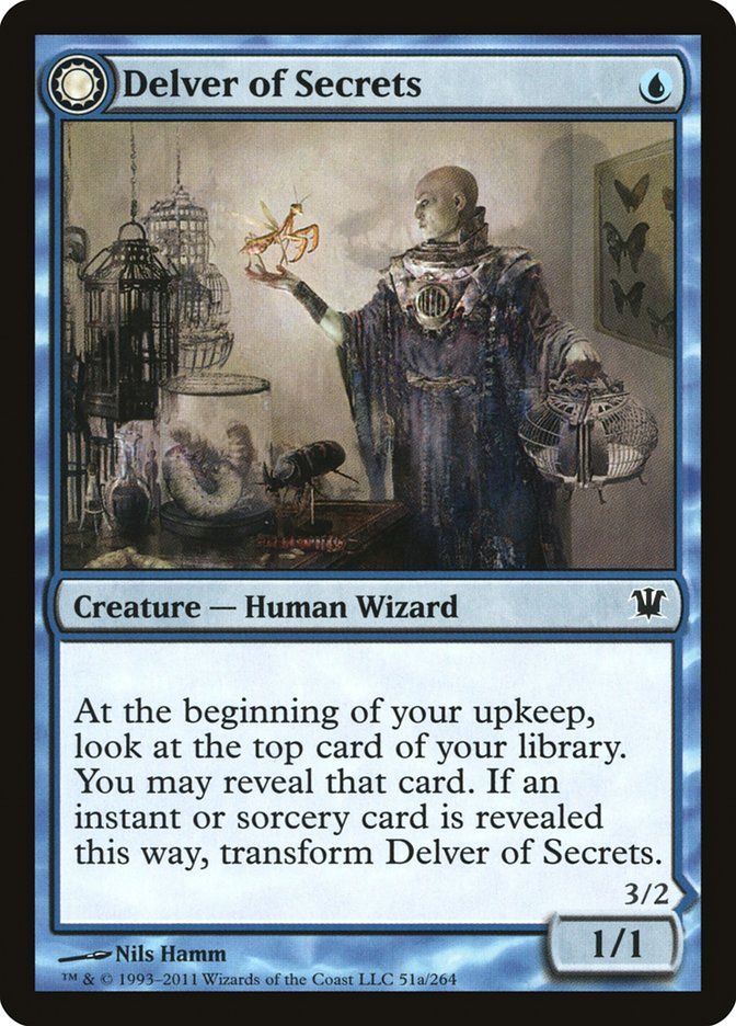 Delver of Secrets // Insectile Aberration [Innistrad] MTG Single Magic: The Gathering | Red Claw Gaming