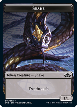 Snake // Zombie Double-Sided Token [Commander Collection: Black Tokens] MTG Single Magic: The Gathering | Red Claw Gaming