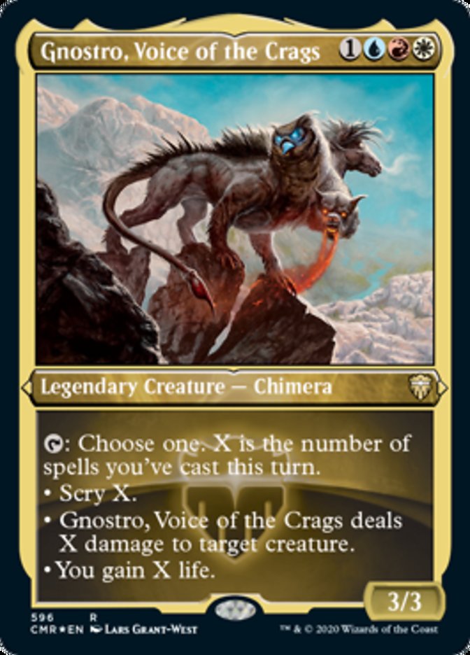 Gnostro, Voice of the Crags (Etched) [Commander Legends] MTG Single Magic: The Gathering | Red Claw Gaming