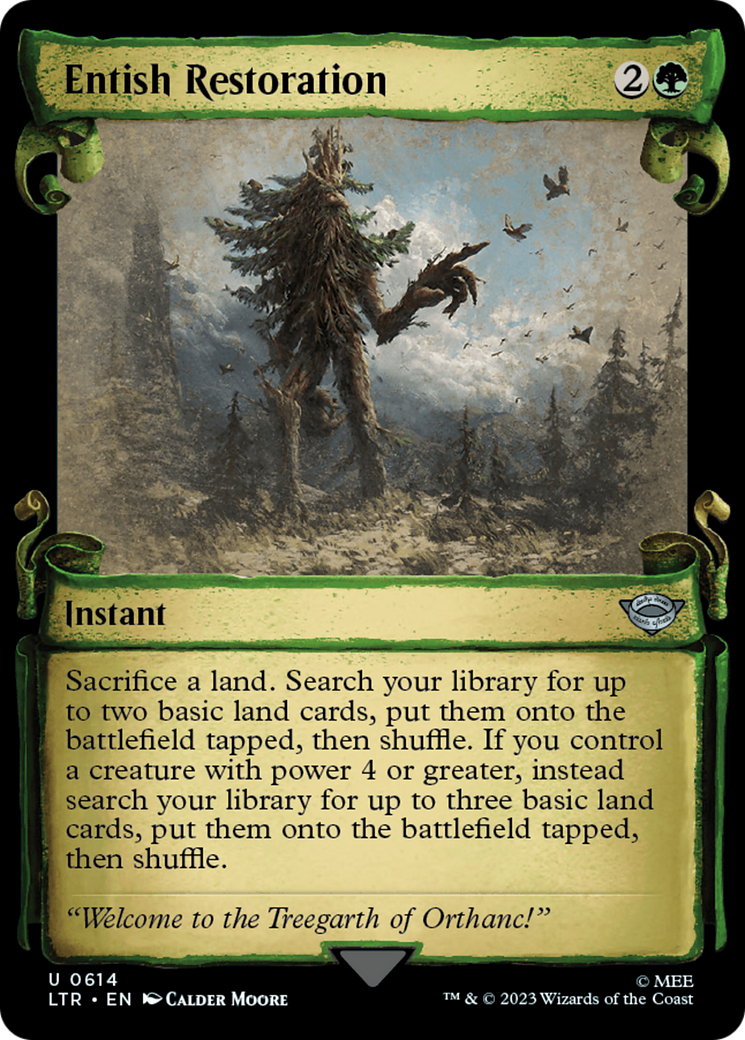 Entish Restoration [The Lord of the Rings: Tales of Middle-Earth Showcase Scrolls] MTG Single Magic: The Gathering | Red Claw Gaming