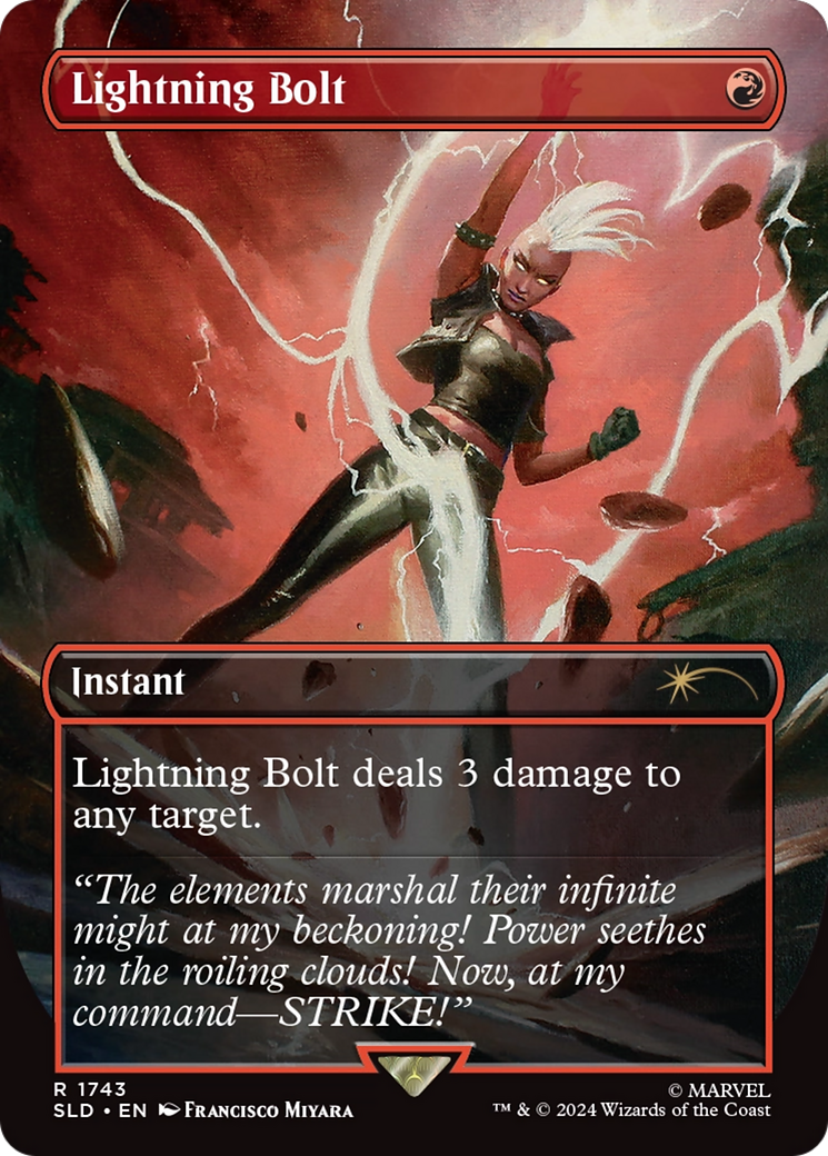 Lightning Bolt (1743) (Rainbow Foil) [Secret Lair Drop Series] MTG Single Magic: The Gathering | Red Claw Gaming