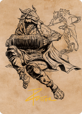 Korlessa, Scale Singer Art Card (Gold-Stamped Signature) [Commander Legends: Battle for Baldur's Gate Art Series] MTG Single Magic: The Gathering | Red Claw Gaming