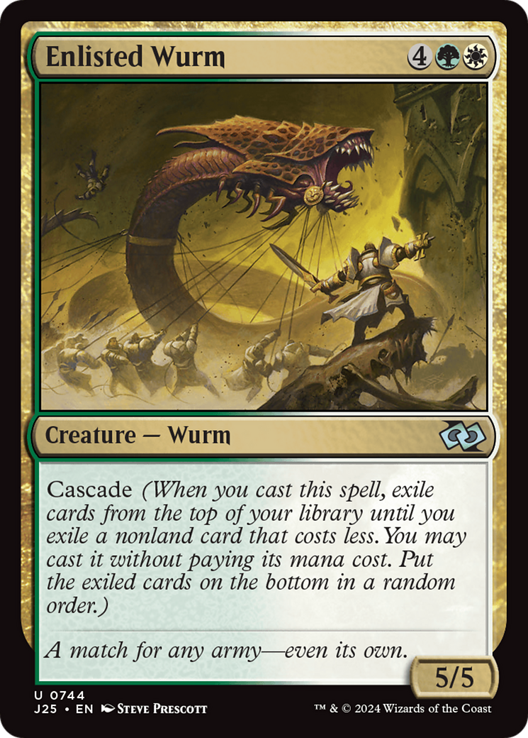 Enlisted Wurm [Foundations Jumpstart] MTG Single Magic: The Gathering | Red Claw Gaming