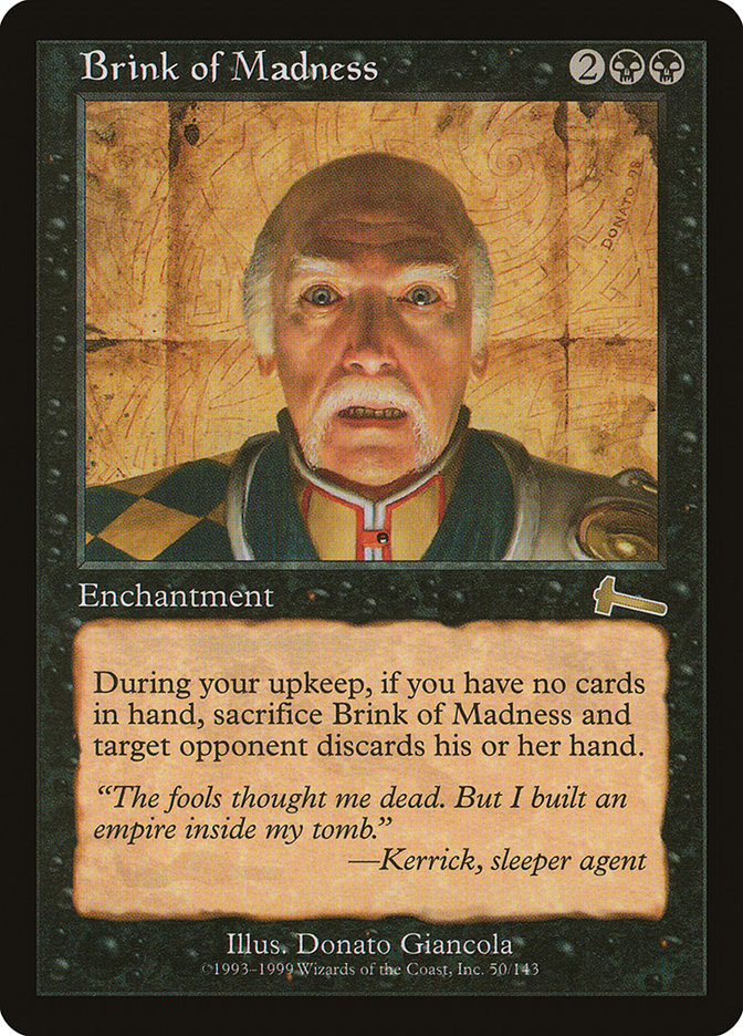 Brink of Madness [Urza's Legacy] MTG Single Magic: The Gathering | Red Claw Gaming