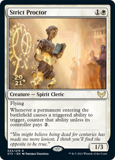 Strict Proctor [Strixhaven: School of Mages Prerelease Promos] MTG Single Magic: The Gathering | Red Claw Gaming