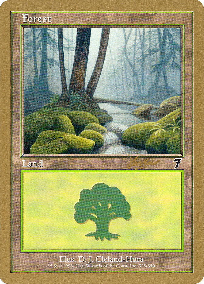 Forest (328) (Sim Han How) [World Championship Decks 2002] MTG Single Magic: The Gathering | Red Claw Gaming