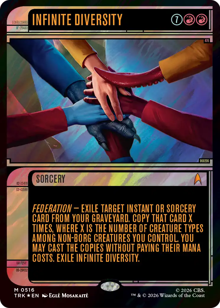 Infinite Diversity (Showcase) (Surge Foil) [Star Trek] MTG Single Magic: The Gathering | Red Claw Gaming