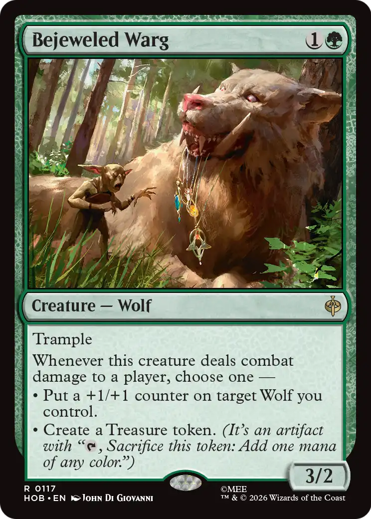 Bejeweled Warg [The Hobbit] MTG Single Magic: The Gathering | Red Claw Gaming