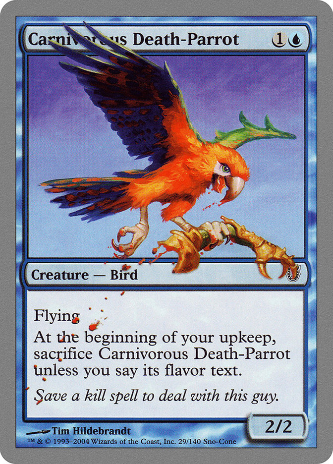 Carnivorous Death-Parrot [Unhinged] MTG Single Magic: The Gathering | Red Claw Gaming