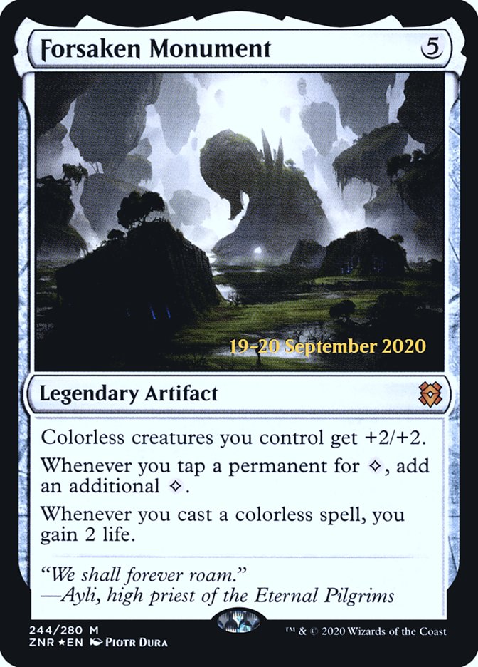 Forsaken Monument [Zendikar Rising Prerelease Promos] MTG Single Magic: The Gathering | Red Claw Gaming