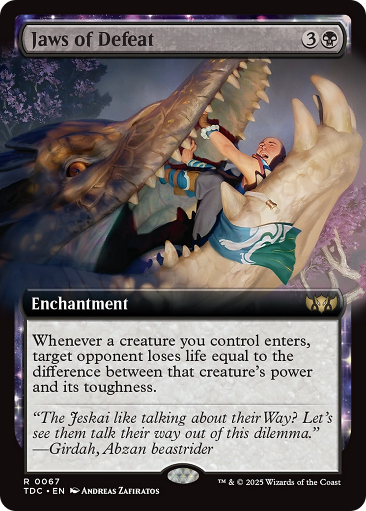 Jaws of Defeat (Extended Art) [Tarkir: Dragonstorm Commander] MTG Single Magic: The Gathering | Red Claw Gaming