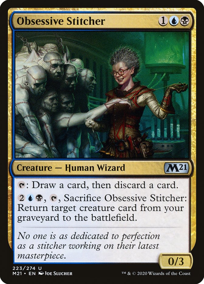 Obsessive Stitcher [Core Set 2021] MTG Single Magic: The Gathering | Red Claw Gaming