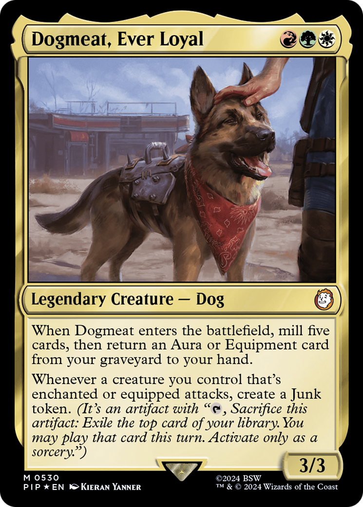 Dogmeat, Ever Loyal (Surge Foil) [Fallout] MTG Single Magic: The Gathering | Red Claw Gaming
