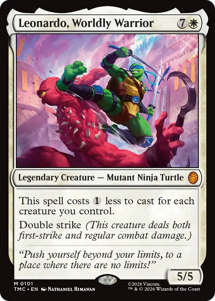 Leonardo, Worldly Warrior [Teenage Mutant Ninja Turtles Commander] MTG Single Magic: The Gathering | Red Claw Gaming