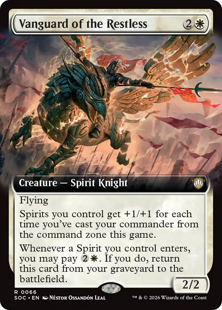 Vanguard of the Restless (Extended Art) [Secrets of Strixhaven Commander] MTG Single Magic: The Gathering | Red Claw Gaming