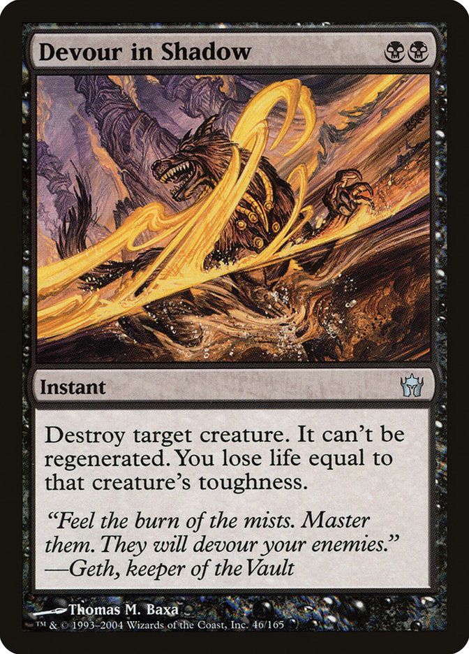 Devour in Shadow [Fifth Dawn] MTG Single Magic: The Gathering | Red Claw Gaming