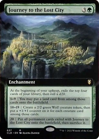 Journey to the Lost City (Extended Art) [Commander Legends: Battle for Baldur's Gate] MTG Single Magic: The Gathering | Red Claw Gaming