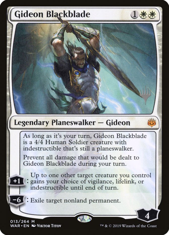 Gideon Blackblade (Promo Pack) [War of the Spark Promos] MTG Single Magic: The Gathering | Red Claw Gaming