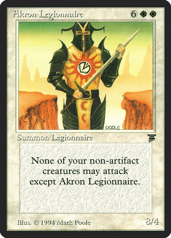 Akron Legionnaire [Legends] MTG Single Magic: The Gathering | Red Claw Gaming