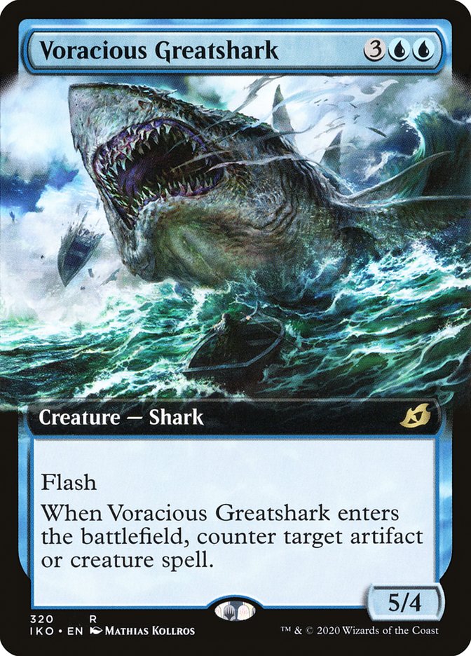Voracious Greatshark (Extended Art) [Ikoria: Lair of Behemoths] MTG Single Magic: The Gathering | Red Claw Gaming