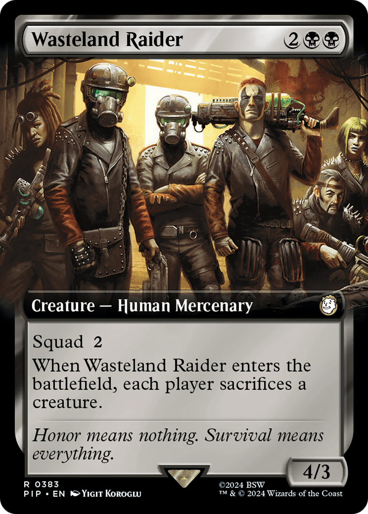 Wasteland Raider (Extended Art) [Fallout] MTG Single Magic: The Gathering    | Red Claw Gaming