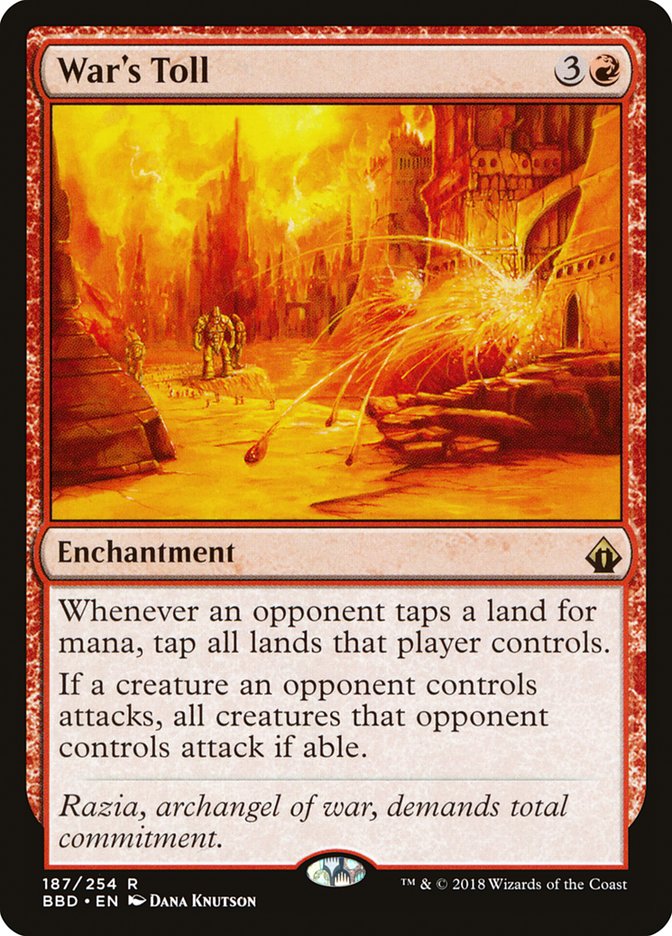 War's Toll [Battlebond] MTG Single Magic: The Gathering | Red Claw Gaming
