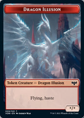 Blood // Dragon Illusion Double-Sided Token [Innistrad: Crimson Vow Tokens] MTG Single Magic: The Gathering | Red Claw Gaming
