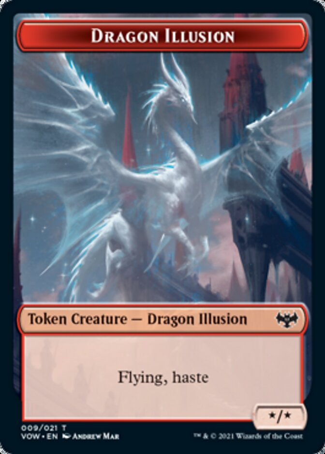 Insect // Dragon Illusion Double-Sided Token [Innistrad: Crimson Vow Tokens] MTG Single Magic: The Gathering | Red Claw Gaming