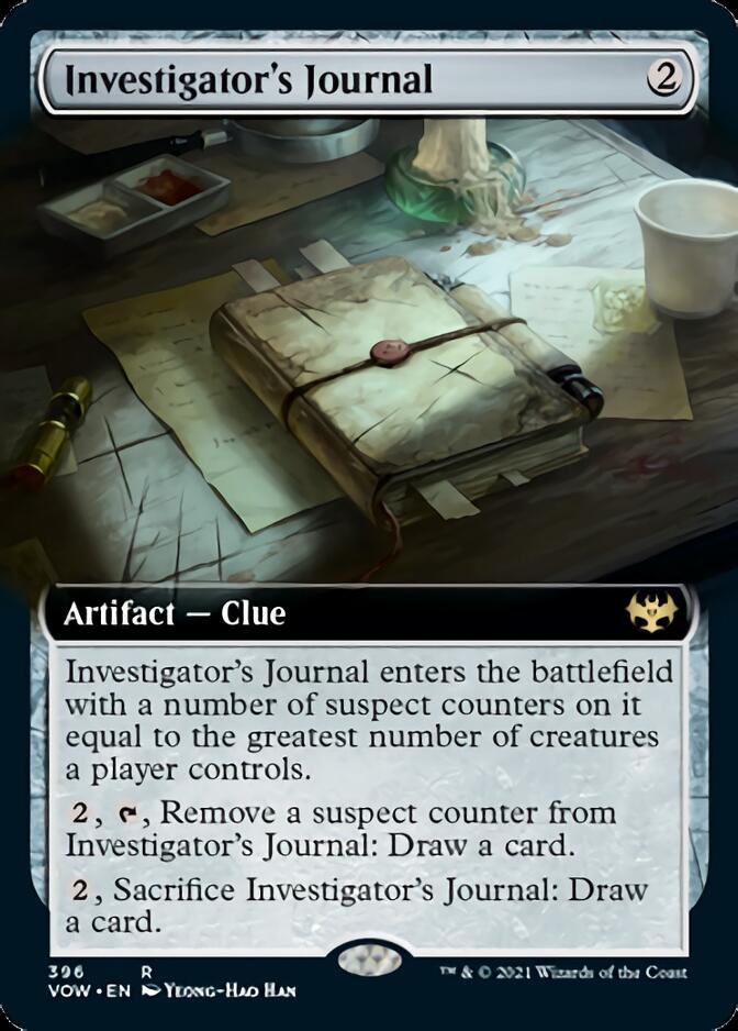 Investigator's Journal (Extended Art) [Innistrad: Crimson Vow] MTG Single Magic: The Gathering | Red Claw Gaming