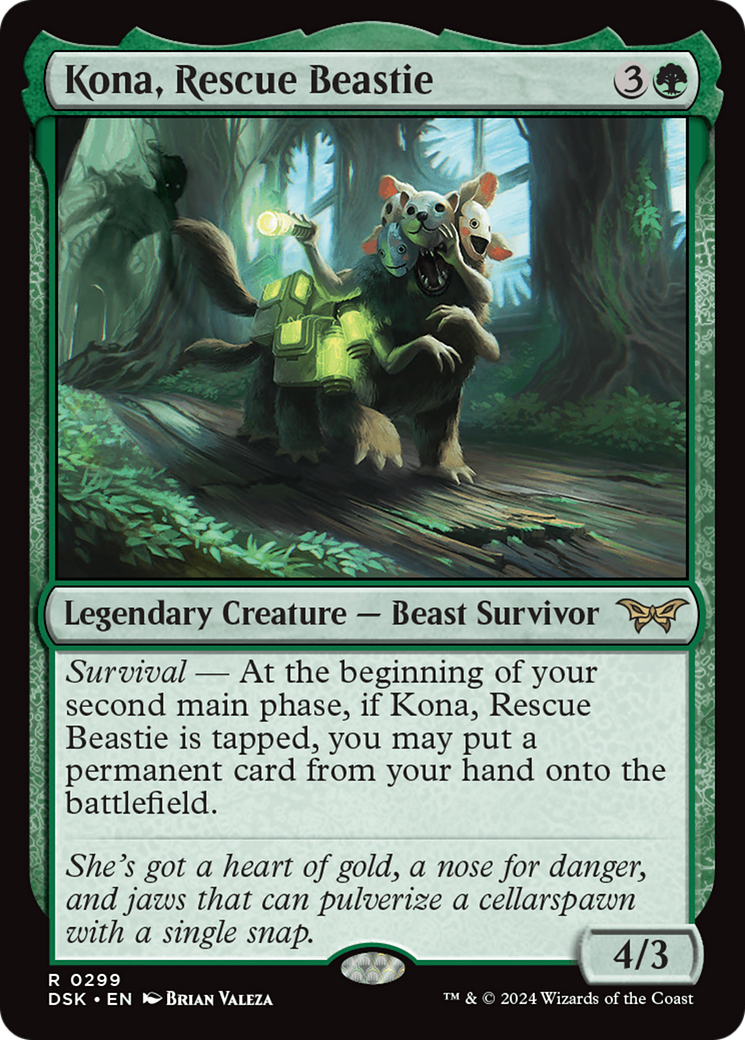 Kona, Rescue Beastie (0299) [Duskmourn: House of Horror] MTG Single Magic: The Gathering | Red Claw Gaming