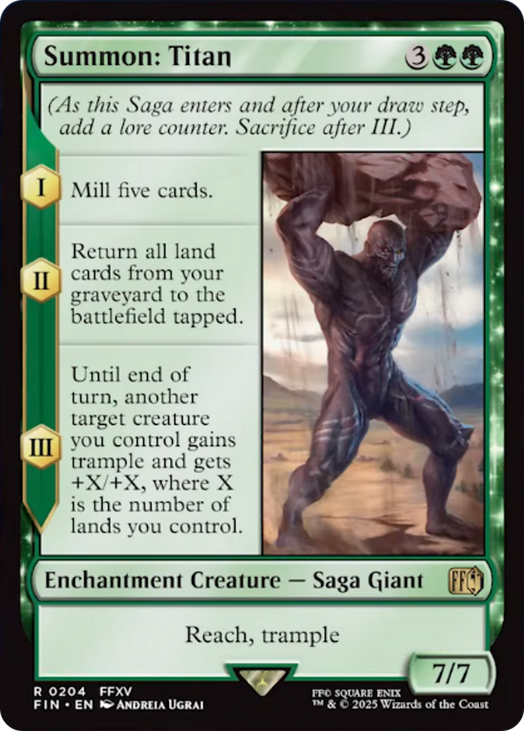Summon: Titan [FINAL FANTASY] MTG Single Magic: The Gathering | Red Claw Gaming